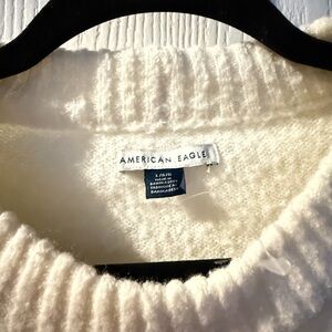 American Eagle Outfitters Women's Soft White Turtleneck Sweater